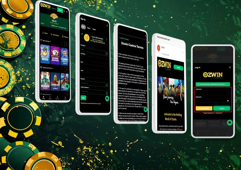 Ozwin casino login