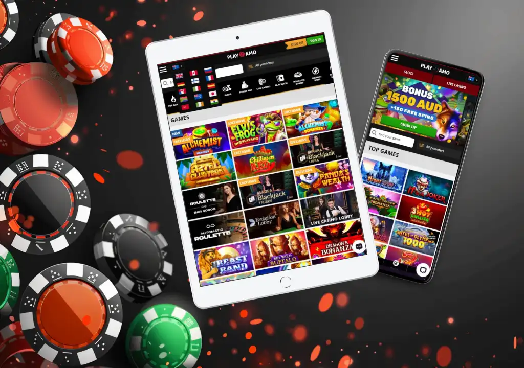 Playamo casino website design