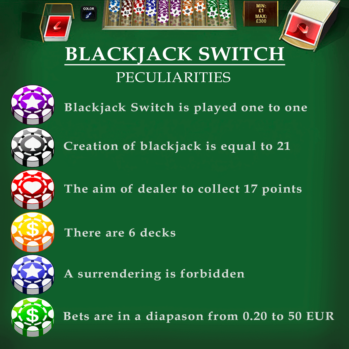 blackjack switch peculiarities