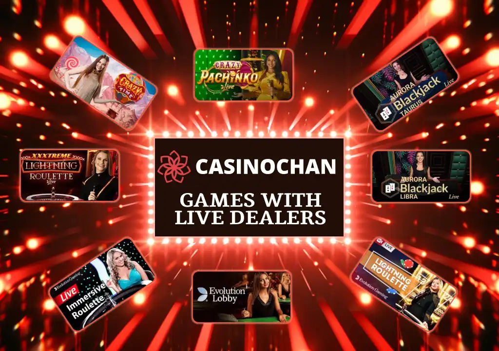 Games with live dealers in Casinochan