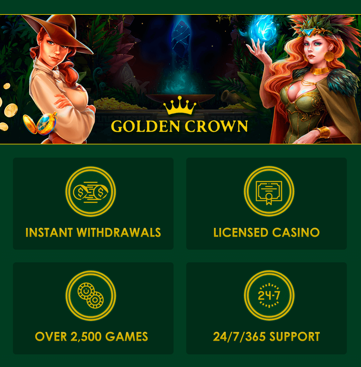 golden crown casino advantages