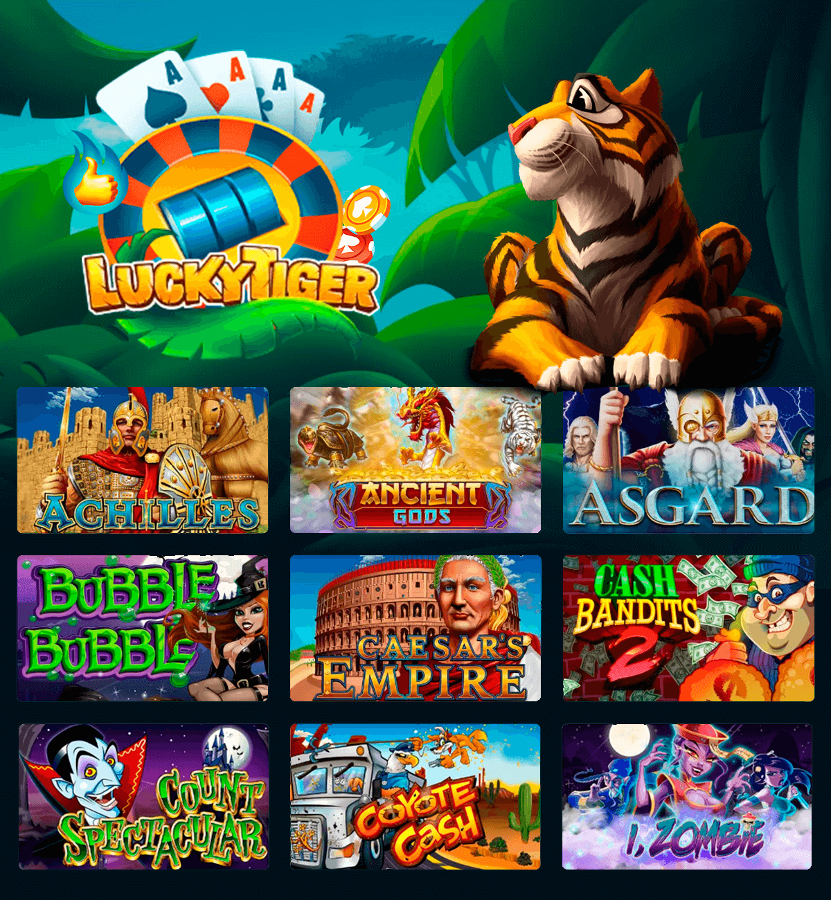 lucky tiger casino games