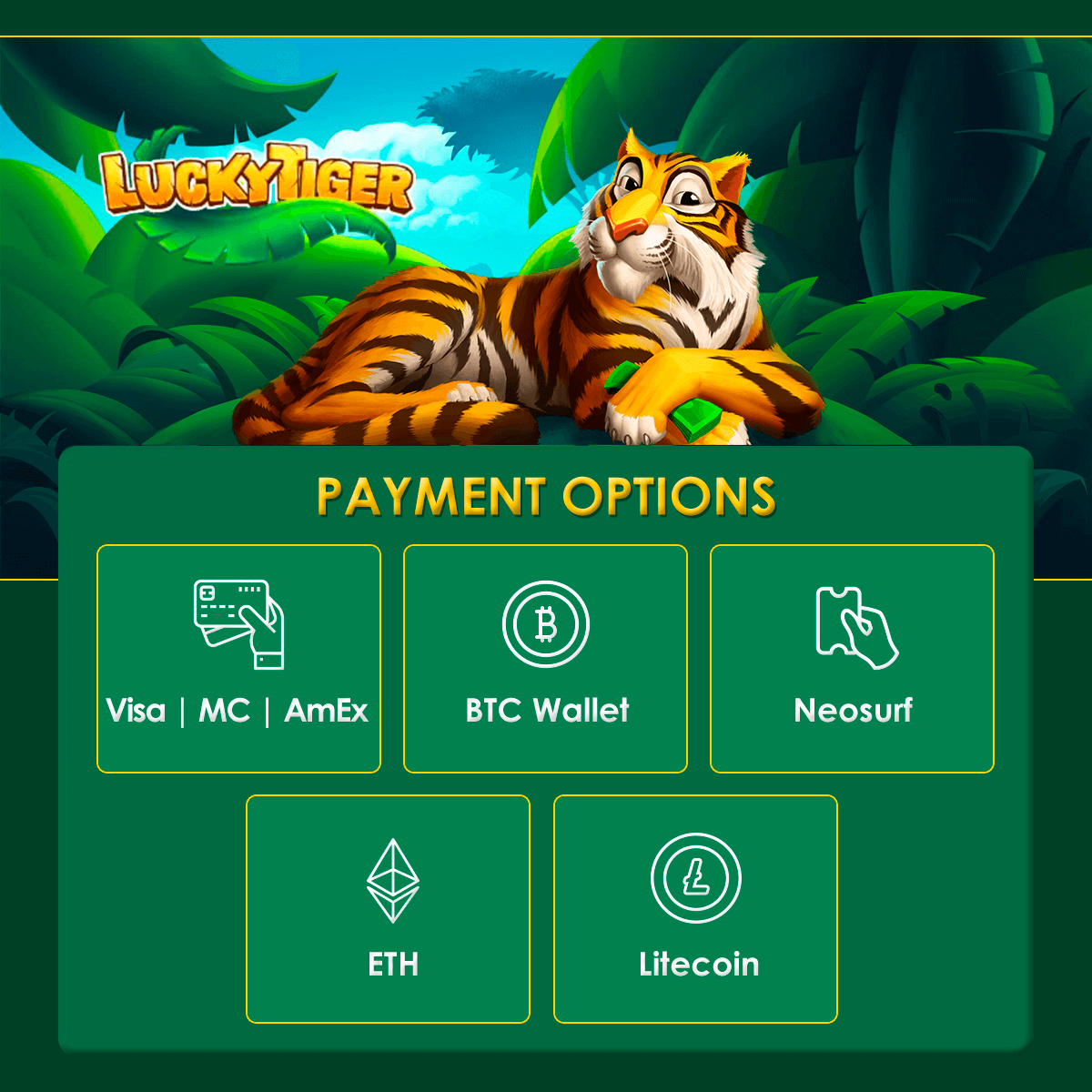 lucky tiger payment methods