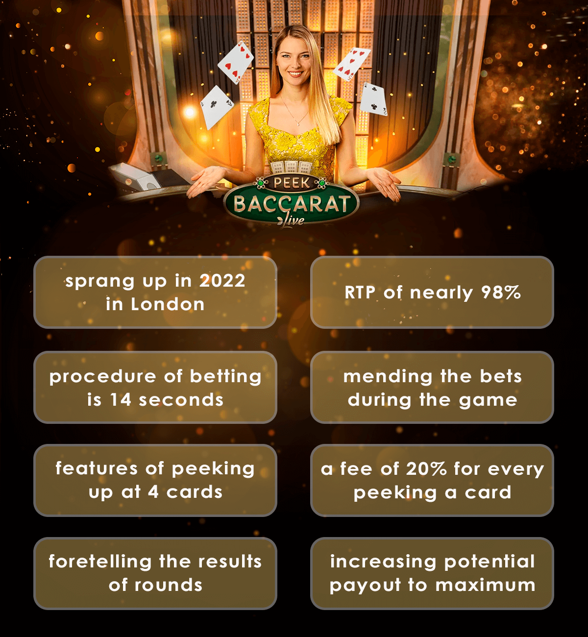 features of peek baccarat