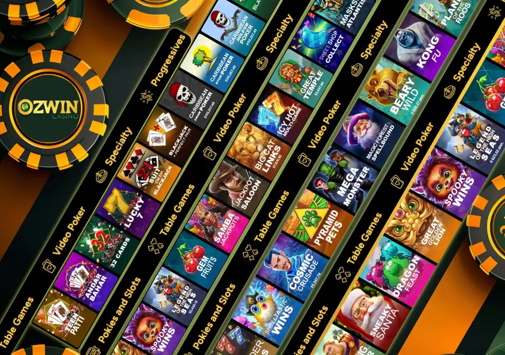 Portfolio of games Ozwin casino