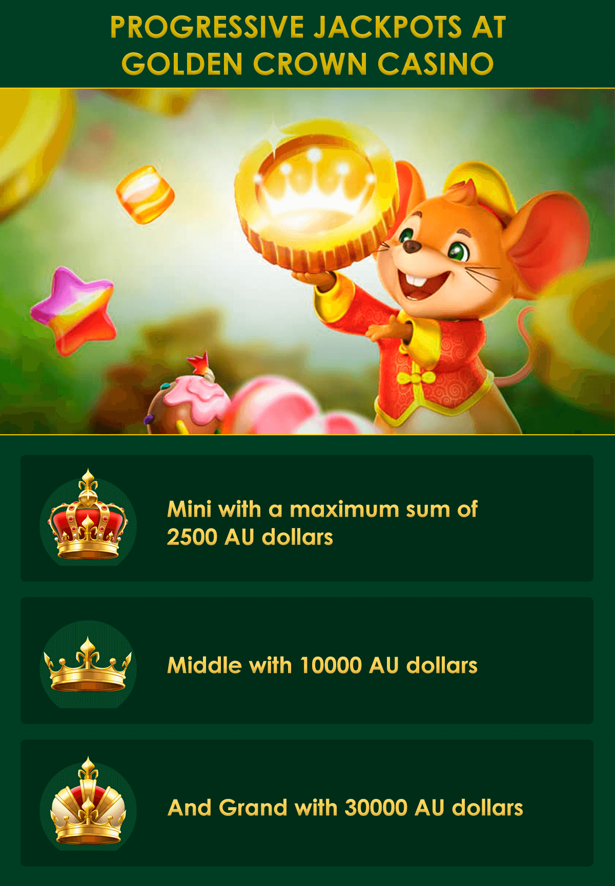 progressive jackpots at golden crown casino