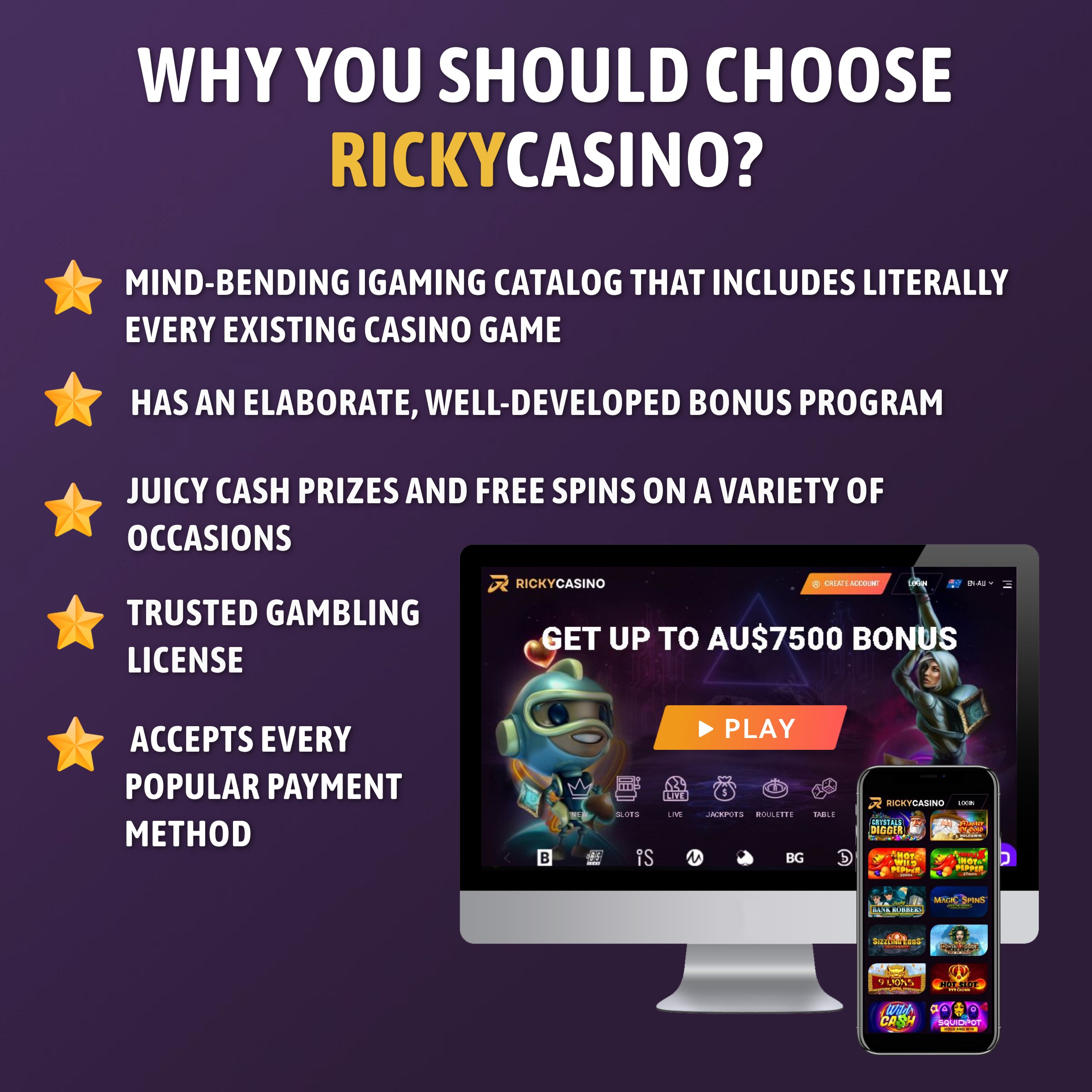 ricky casino games