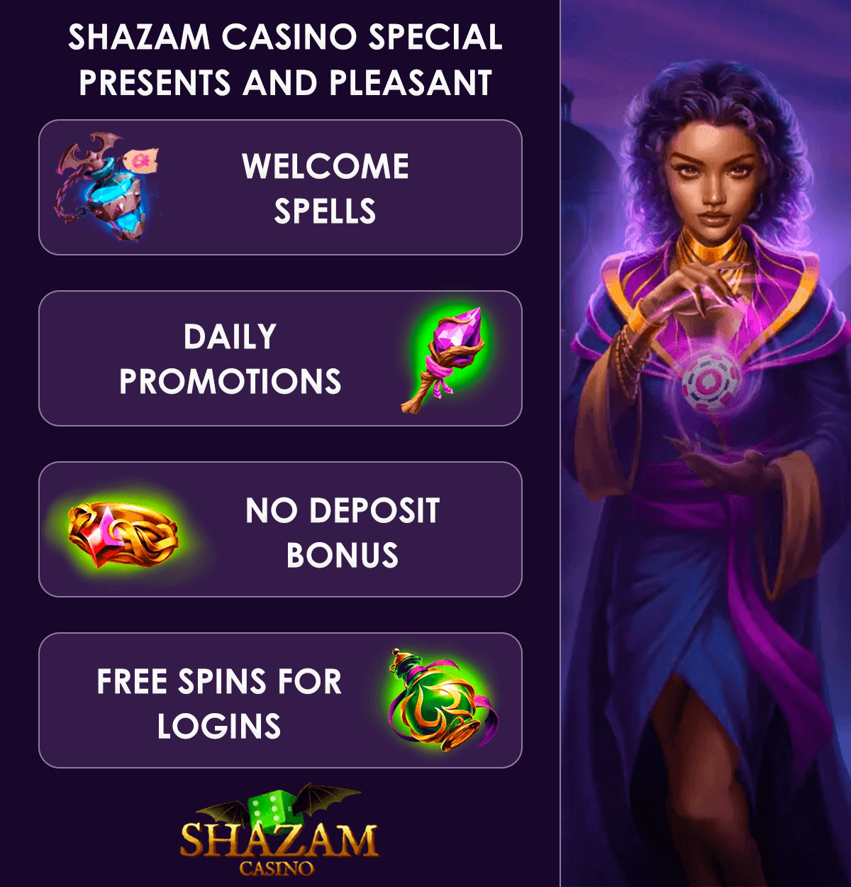 shazam casino special offers