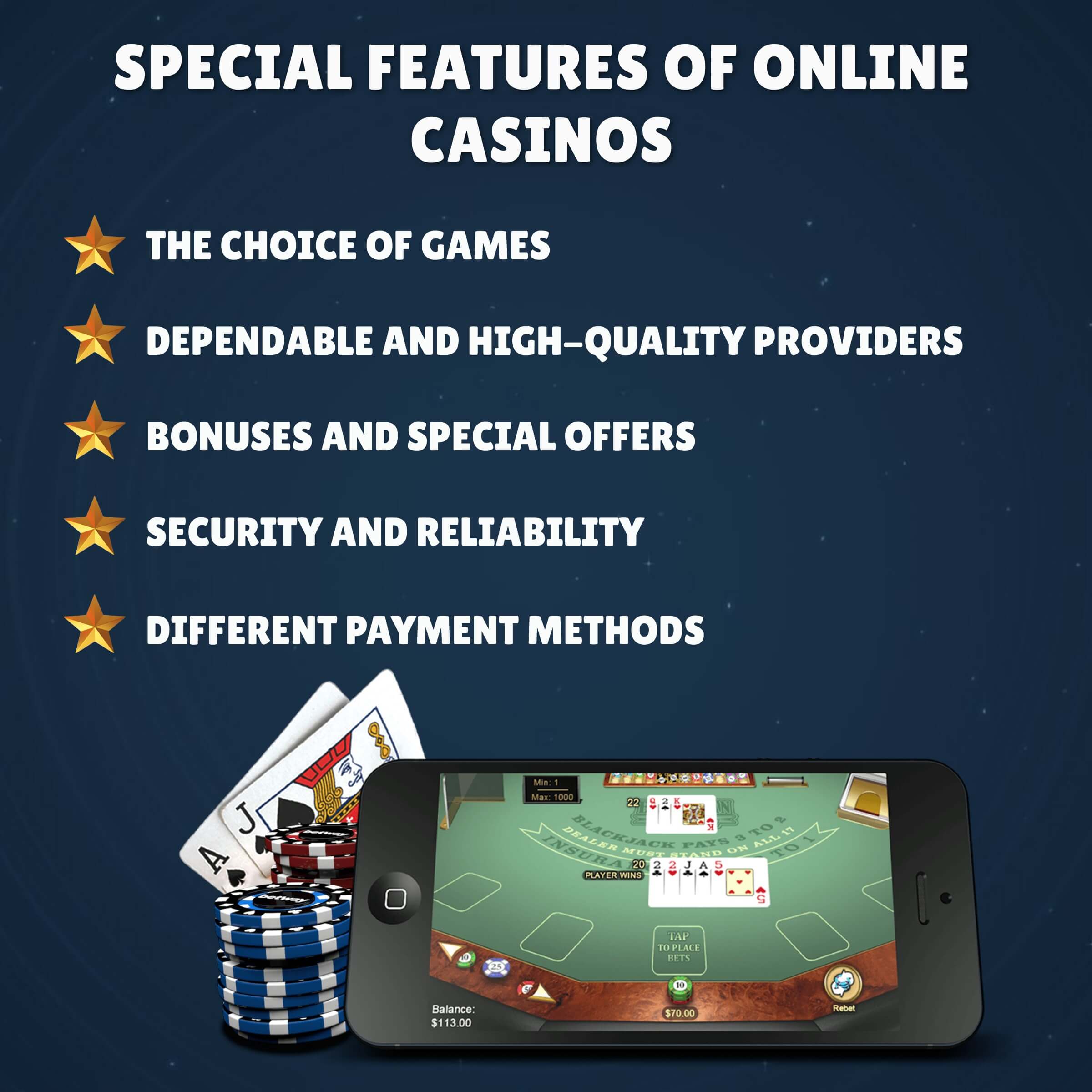 special features of online casinos
