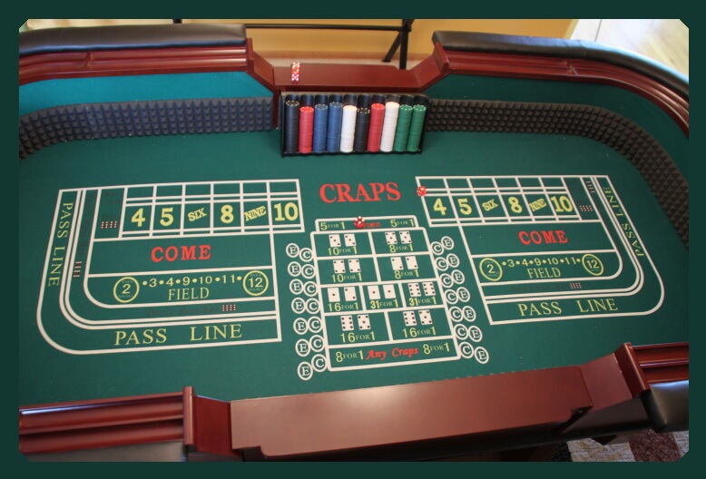 Online craps table layout